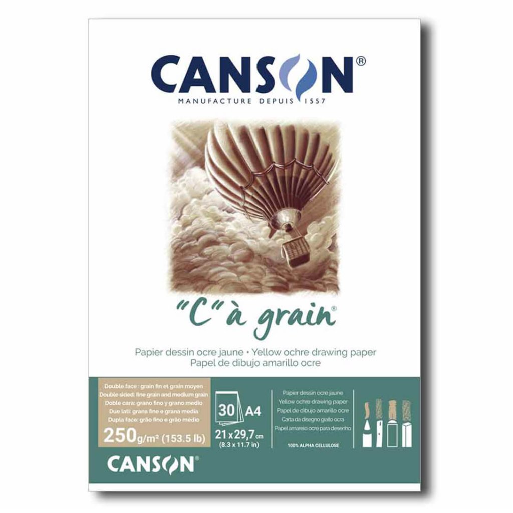 Skicak Canson C A Grain Yellow Ochre 250 G M2 30 Archu A4 Yuppi