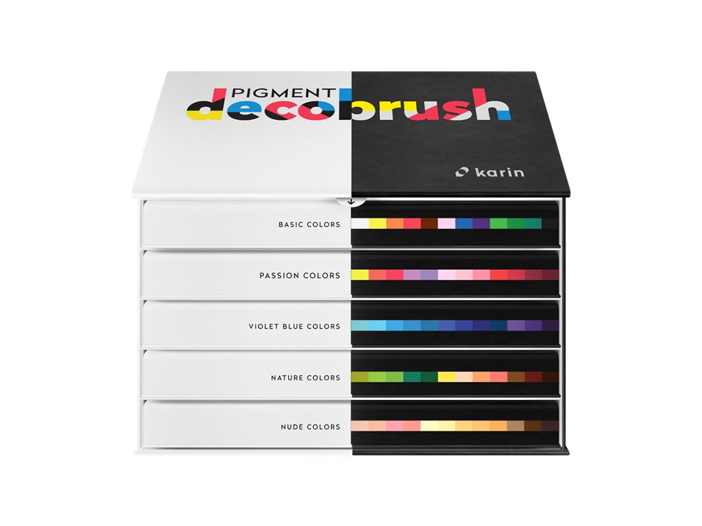 Sada akrylových fixů Karin DecoBrush Pigment professional set
