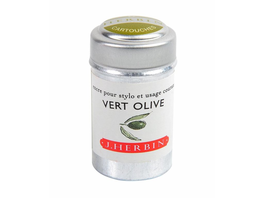 Inkoustové bombičky Herbin, 6 ks Vert Olive