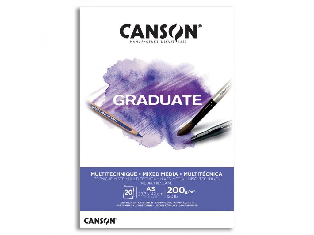 Skicák Canson Graduatemix media A3
