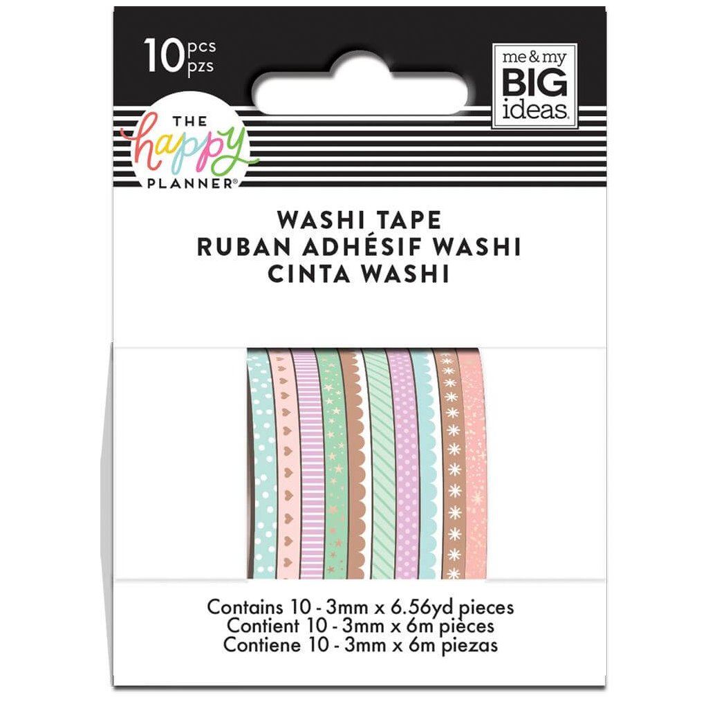 Set washi pásek pro zdobení - Pastels