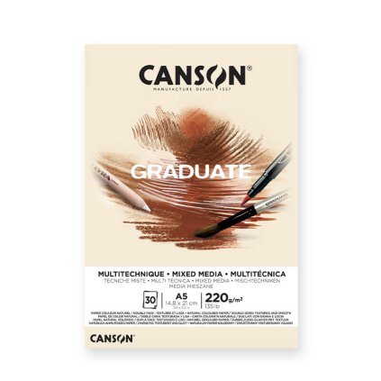 Skicák Canson Graduate Mix Media Natural A5