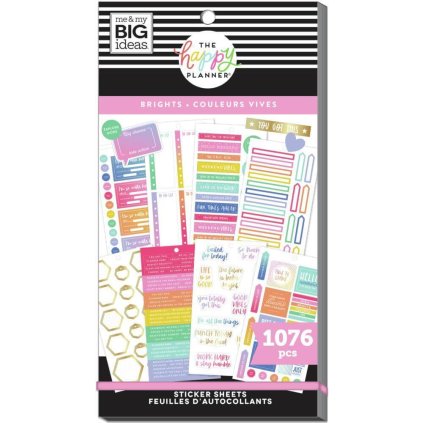 Samolepky Happy Planner SKINNY CLASSIC Value Pack Brights