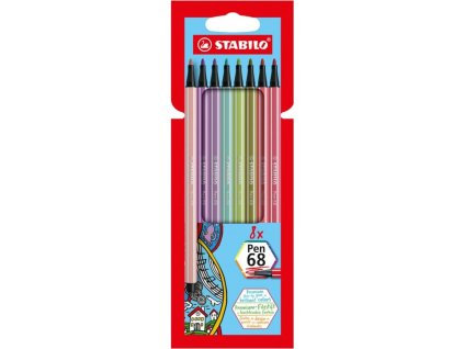 Fixy STABILO Pen 68 nové barvy, sada 8 ks