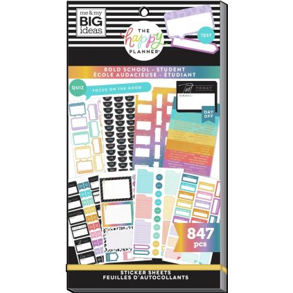 Samolepky Happy Planner Value Pack Bold School