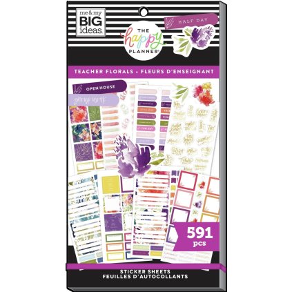 Samolepky Happy Planner Value Pack Teacher Florals