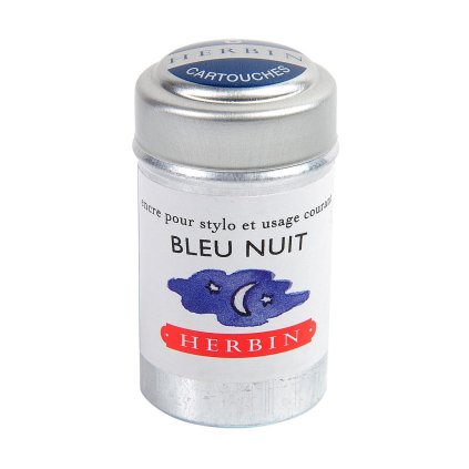 Inkoustové bombičky Herbin, 6 ks Bleu Nuit 2