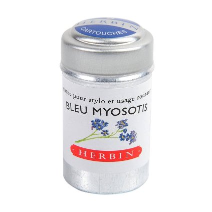 Inkoustové bombičky Herbin, 6 ks Bleu Myosotis (1)