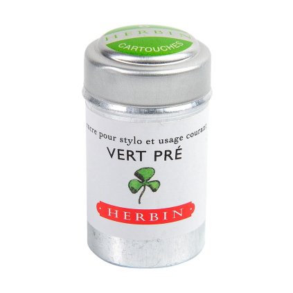 Inkoustové bombičky Herbin, 6 ks Vert Pré