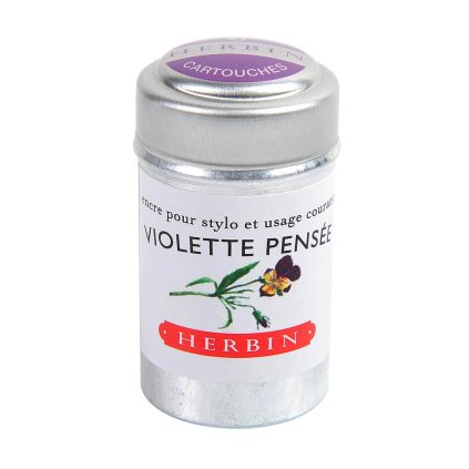 Inkoustové bombičky Herbin, 6 ks Violette Pensée