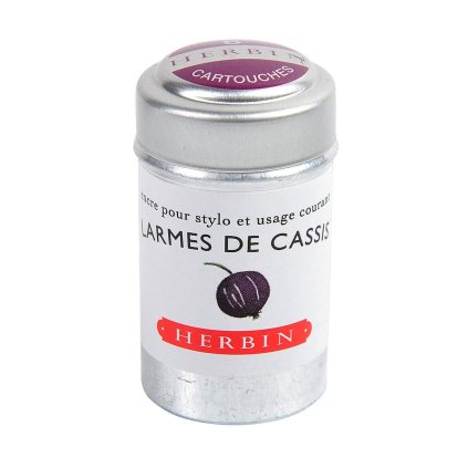 Inkoustové bombičky Herbin, 6 ks Larmes De Cassis