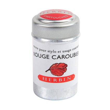 Inkoustové bombičky Herbin, 6 ks Rouge Caroubier