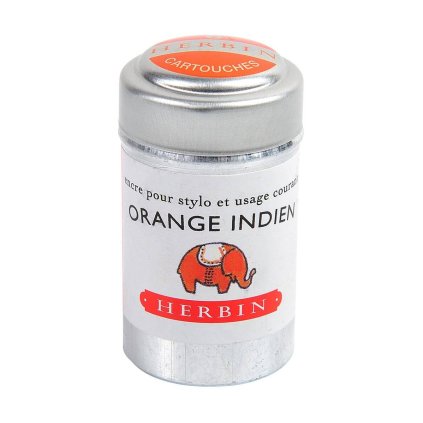 Inkoustové bombičky Herbin, 6 ks Orange Indien