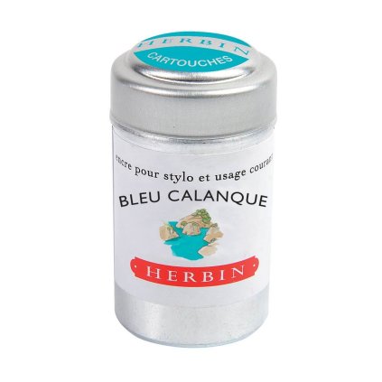 Inkoustové bombičky Herbin, 6 ks Bleu Calanque