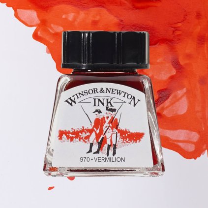 Umělecká tuš Winsor & Newton Vermilion