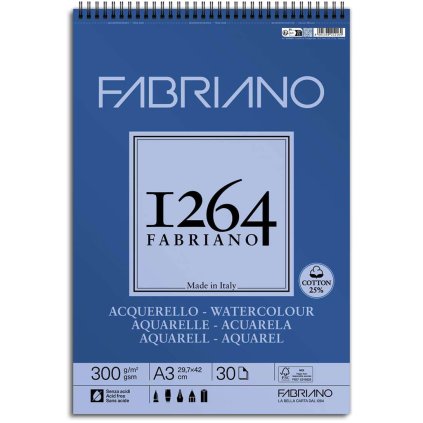Skicák Fabriano 1264 Aquarelle A3
