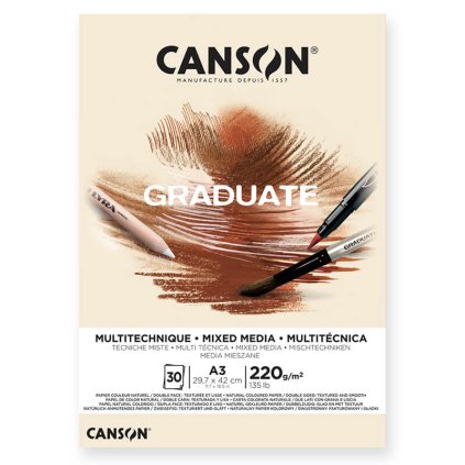 Skicák Canson Graduate Mix Media Natural A3
