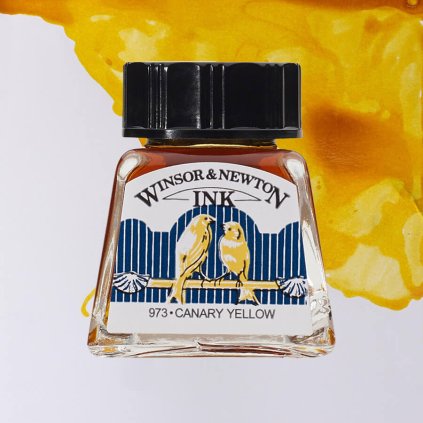Umělecká tuš Winsor & Newton Canary Yellow