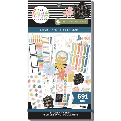 Samolepky Happy Planner Value Pack Bright Type