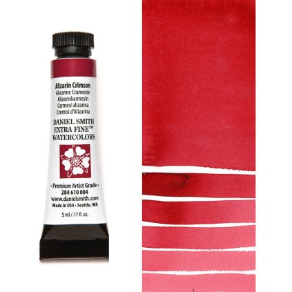 akvarelová barva v tubě daniel smith 5ml červená 4 alizarin crimson