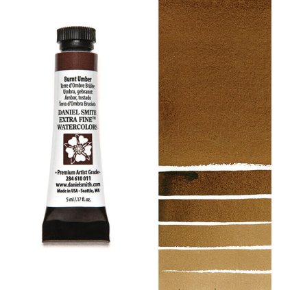 akvarelová barva v tubě daniel smith 5ml hnědá 11 burnt umber