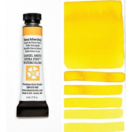akvarelová barva v tubě daniel smith 5ml žlutá 40 hansa yellow deep