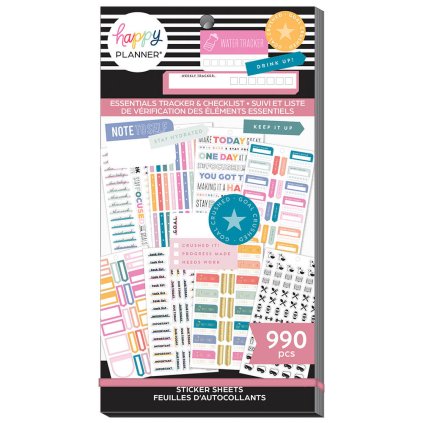 Samolepky Happy Planner Value Pack Essential Trackers & Checklist