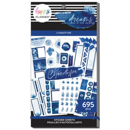 Samolepky Happy Planner Value Pack Cyanotype