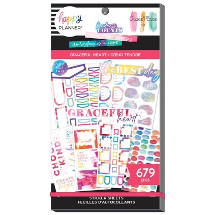 Samolepky Happy Planner Value Pack Graceful Heart