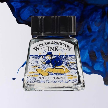 Umělecká tuš Winsor & Newton Ultramarine