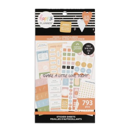 Samolepky Happy Planner Value Pack Mood + Mindfulness