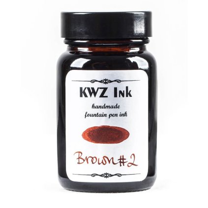 inkoust pro plnici pera KWZ hnědý brown 2