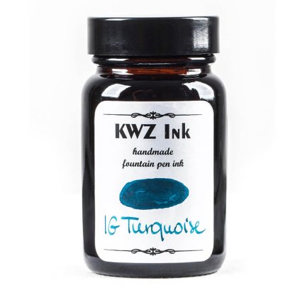 inkoust pro plnici pera KWZ iron gall modrý turquoise