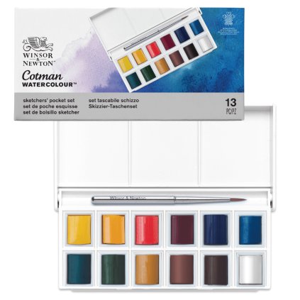 akvarelove barvy cotman sketchers, sada 13ks