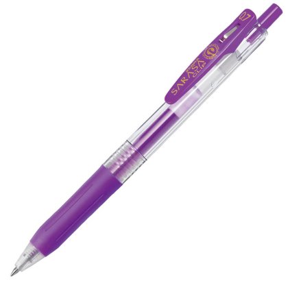 gelové pero zebra sarasa 0.7 fialová purple