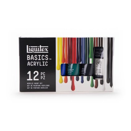akrylové barvy Liquitex Basic sada 12 ks