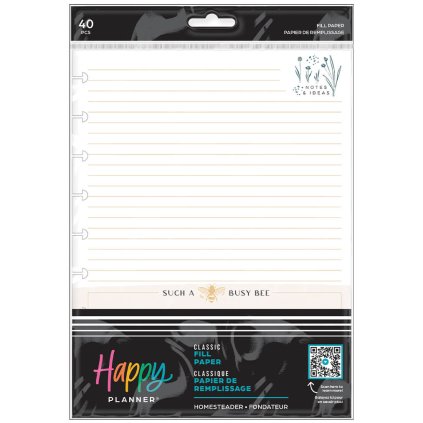 papíry do diáře happy planner classic homesteader