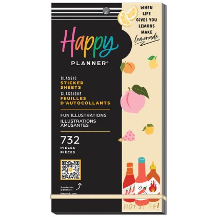 samolepky happy planner 200 fun ilustrations
