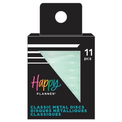 KOVOVÉ Spojovací disky do diáře Happy Planner 3,2 cm sea glass