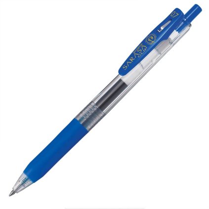 gelové pero zebra sarasa 0.7 modrá blue