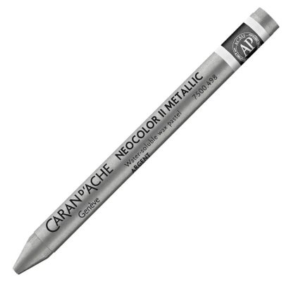 akvarelové olejové pastely caran d'ache neocolor 2 498 silver