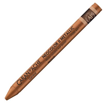 akvarelové olejové pastely caran d'ache neocolor 2 497 bronze