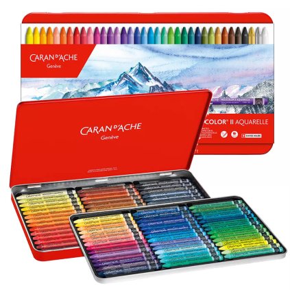 akvarelové olejové pastely caran d'ache neocolor 2, sada 84 ks