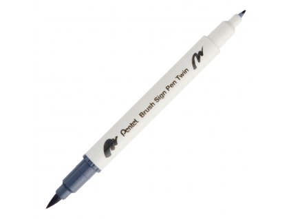 Oboustranny brushpen pentel sight pen brush twin light grey