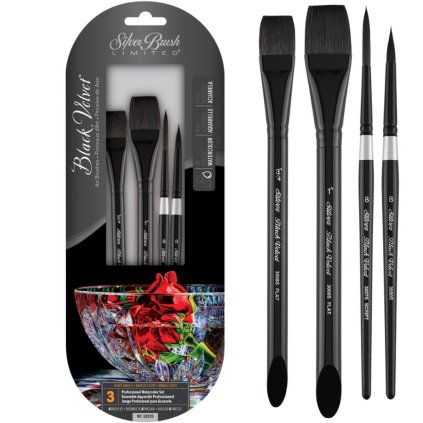 Sada štětců Silver Brush Black Velvet Master set