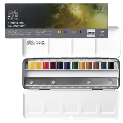 akwarelové barvy winsor newton sada 12ks