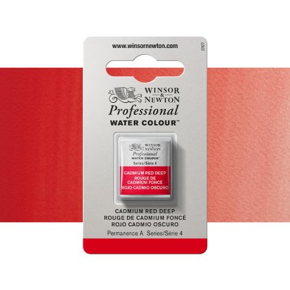 akvarelová barva winsor newton pánvička cadmium red deep