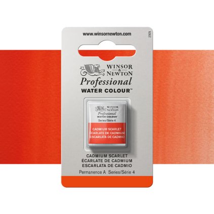 akvarelová barva winsor newton pánvička cadmium scarlet