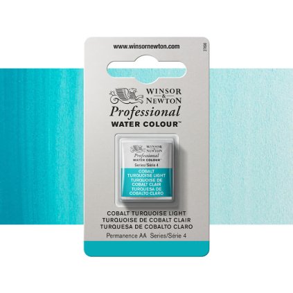 akvarelová barva winsor newton pánvička cobalt turquoise light