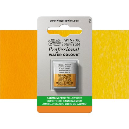 akvarelová barva winsor newton pánvička cadmium free yellow deep